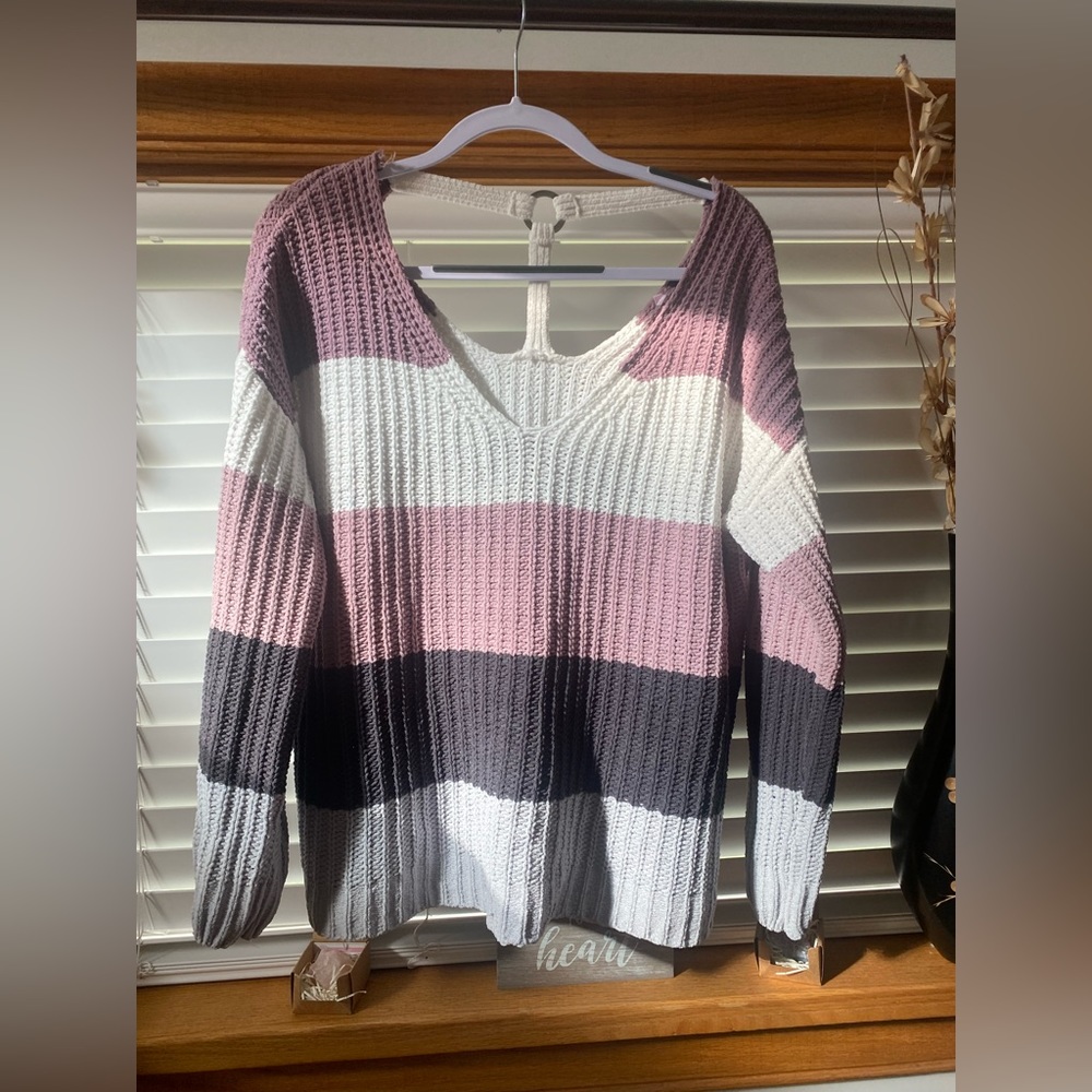 Comfy Multicolored Sweater, size XL